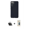 MARSİLYAN™- Galaxy A33 5G Kılıf Çekirdek Modern Serisi - Siyah 6D Mat Seramik Hayalet Nano Ekran Koruyucu + Kamera Lens Koruma Cam - SF