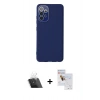 MARSİLYAN™- Galaxy A33 5G Kılıf Çekirdek Modern Serisi - Siyah Seramik Nano Ekran Koruyucu + Kamera Lens Koruma Cam - SF