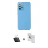 MARSİLYAN™- Galaxy A33 5G Kılıf Çekirdek Modern Serisi - Siyah Seramik Nano Ekran Koruyucu + Kamera Lens Koruma Cam - SF