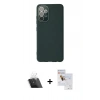 MARSİLYAN™- Galaxy A33 5G Kılıf Çekirdek Modern Serisi - Siyah Seramik Nano Ekran Koruyucu + Kamera Lens Koruma Cam - SF