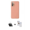 MARSİLYAN™- Galaxy A33 5G Kılıf Çekirdek Modern Serisi - Siyah Seramik Nano Ekran Koruyucu + Kamera Lens Koruma Cam - SF