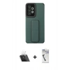 MARSİLYAN™- Galaxy A33 5G Kılıf Çekirdek Yansıma - Şeffaf Uv Polymer Nano Ekran Koruyucu + Kamera Lens Koruma Cam - SF