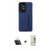 MARSİLYAN™- Galaxy A33 5G Kılıf Çekirdek Yansıma - Siyah 20D Premium Cam Ekran Koruyucu + Kamera Lens Koruma Cam - SF
