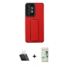 MARSİLYAN™- Galaxy A33 5G Kılıf Çekirdek Yansıma - Siyah 20D Premium Cam Ekran Koruyucu + Kamera Lens Koruma Cam - SF