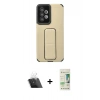 MARSİLYAN™- Galaxy A33 5G Kılıf Çekirdek Yansıma - Siyah 20D Premium Cam Ekran Koruyucu + Kamera Lens Koruma Cam - SF