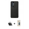 MARSİLYAN™- Galaxy A33 5G Kılıf Çekirdek Yansıma - Siyah 6D Mat Seramik Hayalet Nano Ekran Koruyucu + Kamera Lens Koruma Cam - SF