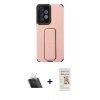 MARSİLYAN™- Galaxy A33 5G Kılıf Çekirdek Yansıma - Siyah Mat Seramik Nano Ekran Koruyucu + Kamera Lens Koruma Cam - SF