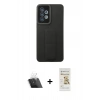 MARSİLYAN™- Galaxy A33 5G Kılıf Çekirdek Yansıma - Siyah Mat Seramik Nano Ekran Koruyucu + Kamera Lens Koruma Cam - SF