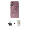 MARSİLYAN™- Galaxy A33 5G Kılıf Nova Işık Prime - Siyah Mat Seramik Nano Ekran Koruyucu + Kamera Lens Koruma Cam - SF