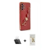 MARSİLYAN™- Galaxy A33 5G Kılıf Nova Işık Prime - Siyah Mat Seramik Nano Ekran Koruyucu + Kamera Lens Koruma Cam - SF