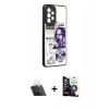 MARSİLYAN™- Galaxy A33 5G Kılıf Odak Klasik Serisi - Şeffaf Temperli Cam Ekran Koruyucu + Şeffaf Kamera Lens Koruma Cam