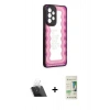 MARSİLYAN™- Galaxy A33 5G Kılıf Odak Klasik Serisi - Siyah 20D Premium Cam Ekran Koruyucu + Kamera Lens Koruma Cam - SF