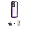 MARSİLYAN™- Galaxy A33 5G Kılıf Odak Klasik Serisi - Siyah 20D Premium Cam Ekran Koruyucu + Kamera Lens Koruma Cam - SF