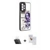 MARSİLYAN™- Galaxy A33 5G Kılıf Odak Klasik Serisi - Siyah Seramik Nano Ekran Koruyucu + Kamera Lens Koruma Cam - SF