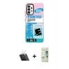 MARSİLYAN™- Galaxy A33 5G Kılıf Siluet Çizgi Koleksiyonu - Siyah 20D Premium Cam Ekran Koruyucu + Kamera Lens Koruma Cam - SF