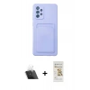 MARSİLYAN™- Galaxy A33 5G Kılıf Vadi Çizgi Prime - Siyah Mat Seramik Nano Ekran Koruyucu + Kamera Lens Koruma Cam - SF