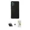MARSİLYAN™- Galaxy A33 5G Kılıf Vadi Çizgi Prime - Siyah Mat Seramik Nano Ekran Koruyucu + Kamera Lens Koruma Cam - SF