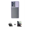MARSİLYAN™- Galaxy A33 5G Kılıf Vadi Çizgi - Şeffaf Temperli Cam Ekran Koruyucu + Şeffaf Kamera Lens Koruma Cam