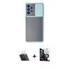 MARSİLYAN™- Galaxy A33 5G Kılıf Vadi Çizgi - Şeffaf Temperli Cam Ekran Koruyucu + Şeffaf Kamera Lens Koruma Cam