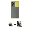 MARSİLYAN™- Galaxy A33 5G Kılıf Vadi Çizgi - Şeffaf Temperli Cam Ekran Koruyucu + Şeffaf Kamera Lens Koruma Cam