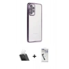 MARSİLYAN™- Galaxy A33 5G Kılıf Vadi Minimal - Şeffaf Uv Polymer Nano Ekran Koruyucu + Kamera Lens Koruma Cam - SF