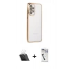MARSİLYAN™- Galaxy A33 5G Kılıf Vadi Minimal - Şeffaf Uv Polymer Nano Ekran Koruyucu + Kamera Lens Koruma Cam - SF