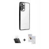 MARSİLYAN™- Galaxy A33 5G Kılıf Vadi Minimal - Siyah Seramik Nano Ekran Koruyucu + Kamera Lens Koruma Cam - SF
