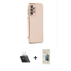 MARSİLYAN™- Galaxy A33 5G Kılıf Yankı Serisi - Siyah 6D Mat Seramik Hayalet Nano Ekran Koruyucu + Kamera Lens Koruma Cam - SF