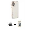 MARSİLYAN™- Galaxy A33 5G Kılıf Yankı Serisi - Siyah 6D Mat Seramik Hayalet Nano Ekran Koruyucu + Kamera Lens Koruma Cam - SF