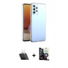 MARSİLYAN™- Galaxy A33 5G Kılıf Zirve Doku - Şeffaf Temperli Cam Ekran Koruyucu + Kamera Lens Koruma Cam - SF