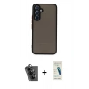 MARSİLYAN™- Galaxy A34 5G Kılıf Ahenk Çizgi Serisi - Şeffaf Pasifik Cam Ekran Koruyucu + Valdez Metal Kamera Lens - SH