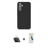 MARSİLYAN™- Galaxy A34 5G Kılıf Ahenk Serisi - Şeffaf Pasifik Cam Ekran Koruyucu + Kamera Lens Koruma Cam - SF