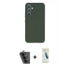 MARSİLYAN™- Galaxy A34 5G Kılıf Ahenk Serisi - Şeffaf Pasifik Cam Ekran Koruyucu + Valdez Metal Kamera Lens - SH