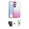 MARSİLYAN™- Galaxy A34 5G Kılıf Kıvılcım Minimal Özel Seri - Şeffaf Pasifik Cam Ekran Koruyucu + Valdez Metal Kamera Lens - SH