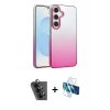 MARSİLYAN™- Galaxy A34 5G Kılıf Kıvılcım Minimal Özel Seri - Siyah 3D Antistatik Cam Ekran Koruyucu + Valdez Metal Kamera Lens - SH
