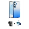 MARSİLYAN™- Galaxy A34 5G Kılıf Kıvılcım Minimal Özel Seri - Siyah 3D Antistatik Cam Ekran Koruyucu + Valdez Metal Kamera Lens - SH