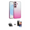MARSİLYAN™- Galaxy A34 5G Kılıf Kıvılcım Minimal Özel Seri - Siyah 3D Antistatik Mat Seramik Nano Ekran Koruyucu + Kamera Lens Koruma Cam - SF