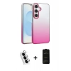 MARSİLYAN™- Galaxy A34 5G Kılıf Kıvılcım Minimal Özel Seri - Siyah 6D Antistatik Mat Seramik Hayalet Nano Ekran Koruyucu + Gümüş Valdez Metal Kamera Lens