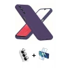 MARSİLYAN™- Galaxy A34 5G Kılıf Kozmos Yansıma Özel Seri - Siyah 3D Antistatik Cam Ekran Koruyucu + Valdez Metal Kamera Lens - GS