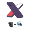 MARSİLYAN™- Galaxy A34 5G Kılıf Kozmos Yansıma Özel Seri - Siyah 3D Antistatik Cam Ekran Koruyucu + Valdez Metal Kamera Lens - SH