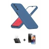 MARSİLYAN™- Galaxy A34 5G Kılıf Kozmos Yansıma Özel Seri - Siyah 3D Antistatik Mat Seramik Nano Ekran Koruyucu + Kamera Lens Koruma Cam - SF