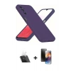 MARSİLYAN™- Galaxy A34 5G Kılıf Kozmos Yansıma Özel Seri - Siyah 3D Antistatik Mat Seramik Nano Ekran Koruyucu + Kamera Lens Koruma Cam - SF