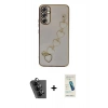 MARSİLYAN™- Galaxy A34 5G Kılıf Nova Işık Prime - Şeffaf Pasifik Cam Ekran Koruyucu + Valdez Metal Kamera Lens - SH