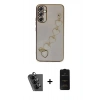 MARSİLYAN™- Galaxy A34 5G Kılıf Nova Işık Prime - Siyah 6D Antistatik Mat Seramik Hayalet Nano Ekran Koruyucu + Siyah Valdez Metal Kamera Lens