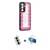 MARSİLYAN™- Galaxy A34 5G Kılıf Odak Klasik Serisi - Siyah 3D Antistatik Seramik Nano Ekran Koruyucu + Valdez Metal Kamera Lens - GS