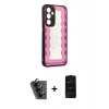 MARSİLYAN™- Galaxy A34 5G Kılıf Odak Klasik Serisi - Siyah 6D Antistatik Mat Seramik Hayalet Nano Ekran Koruyucu + Valdez Metal Kamera Lens - SH