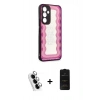 MARSİLYAN™- Galaxy A34 5G Kılıf Odak Klasik Serisi - Siyah 6D Antistatik Mat Seramik Hayalet Nano Ekran Koruyucu + Valdez Metal Kamera Lens - GS