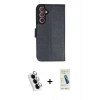 MARSİLYAN™- Galaxy A34 5G Kılıf Siluet Işık Serisi - Şeffaf Pasifik Cam Ekran Koruyucu + Valdez Metal Kamera Lens - GS
