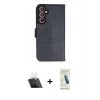 MARSİLYAN™- Galaxy A34 5G Kılıf Siluet Işık Serisi - Şeffaf Pasifik Cam Ekran Koruyucu + Kamera Lens Koruma Cam - SF