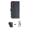 MARSİLYAN™- Galaxy A34 5G Kılıf Siluet Işık Serisi - Şeffaf Pasifik Cam Ekran Koruyucu + Valdez Metal Kamera Lens - SH